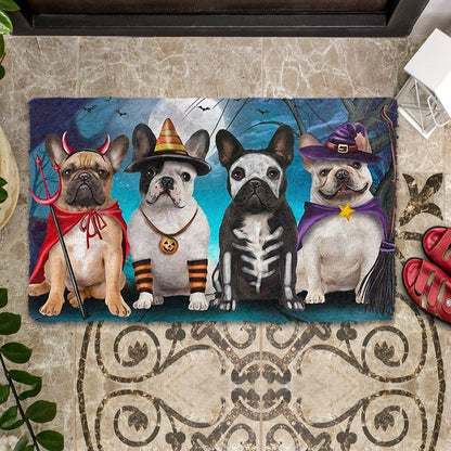 French Bulldog Halloween Doormat