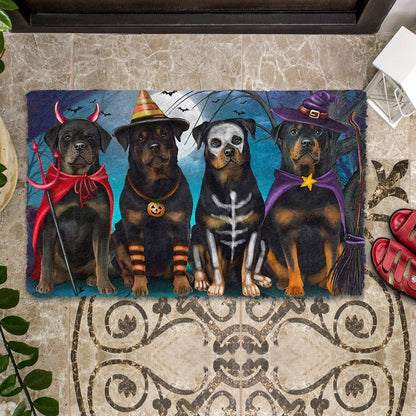 Premium Rottweiler Halloween Doormat