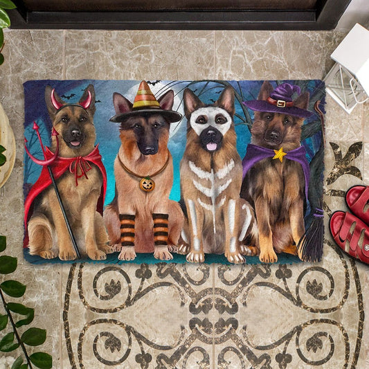 German Shepherd Halloween Doormat