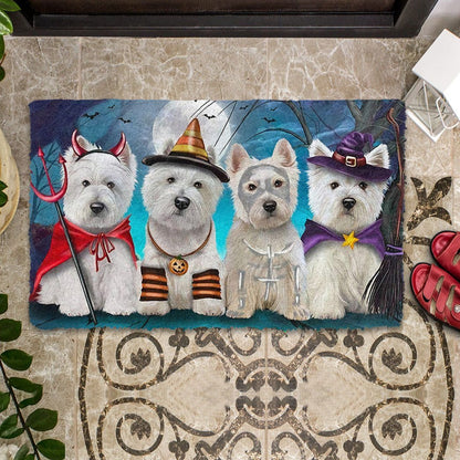 Premium Westie Dog Halloween Doormat