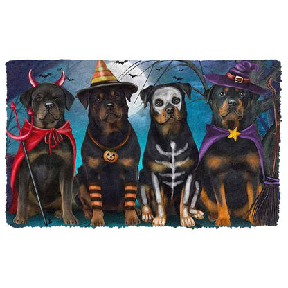 Premium Rottweiler Halloween Doormat