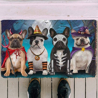 French Bulldog Halloween Doormat