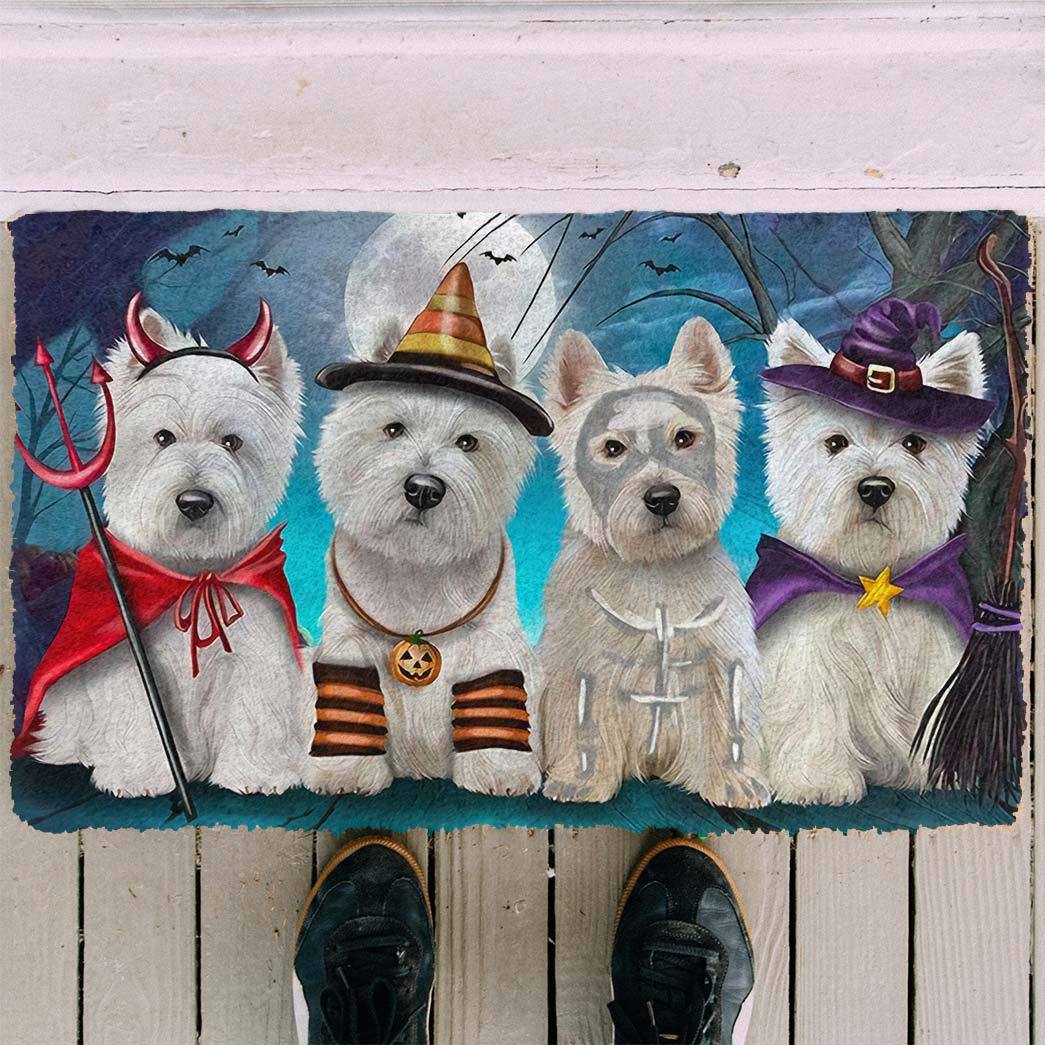 Premium Westie Dog Halloween Doormat