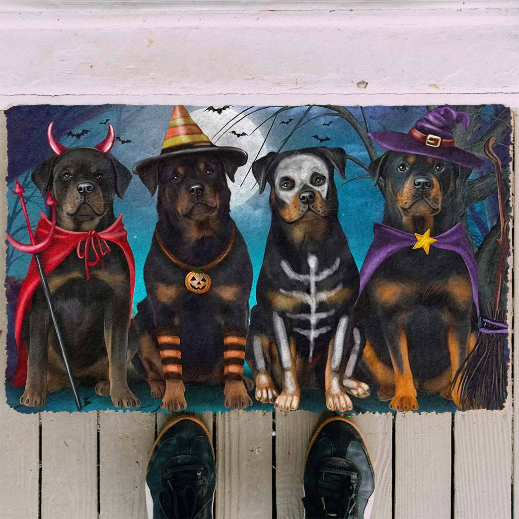 Premium Rottweiler Halloween Doormat
