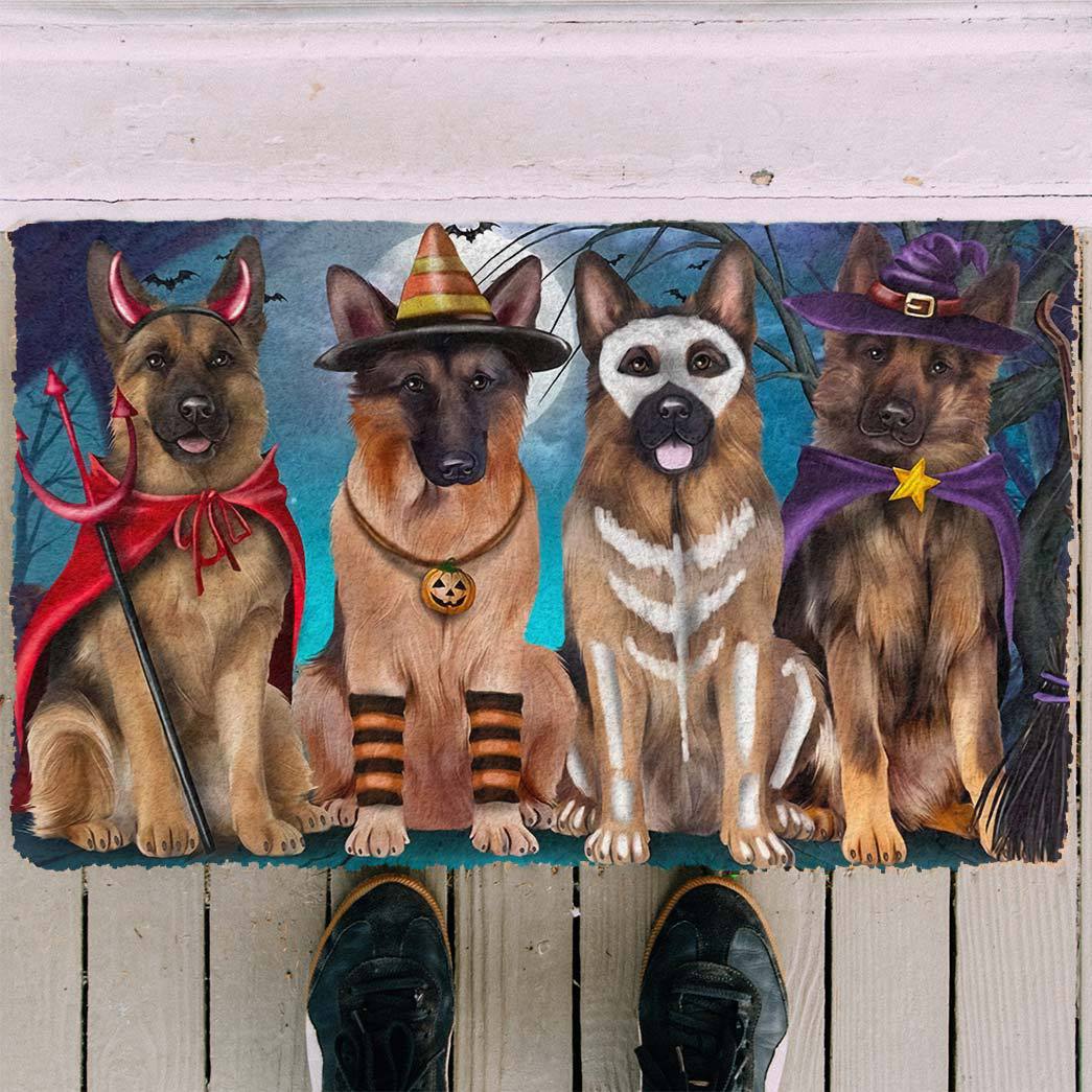 German Shepherd Halloween Doormat