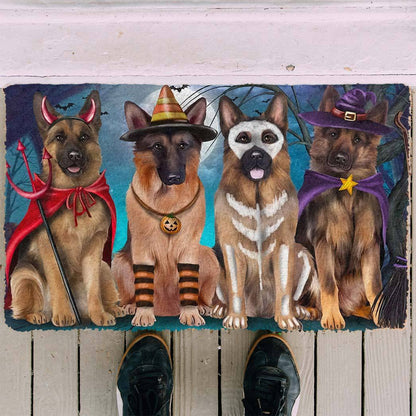 German Shepherd Halloween Doormat