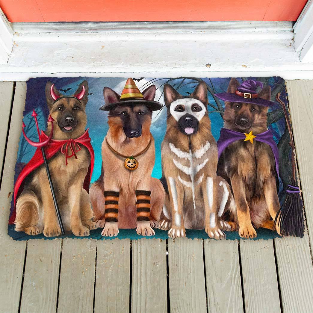 German Shepherd Halloween Doormat