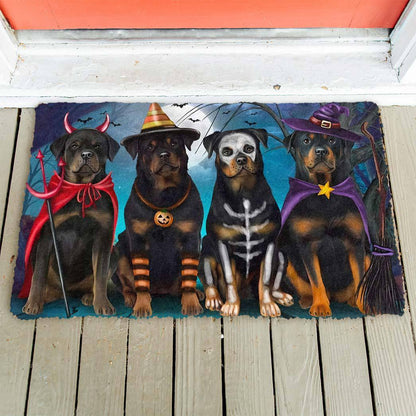 Premium Rottweiler Halloween Doormat
