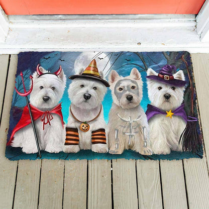 Premium Westie Dog Halloween Doormat
