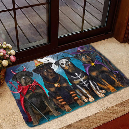 Premium Rottweiler Halloween Doormat