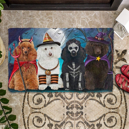 Poodle Dog Halloween Doormat