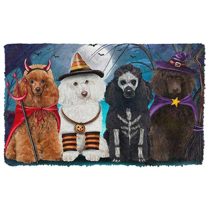 Poodle Dog Halloween Doormat