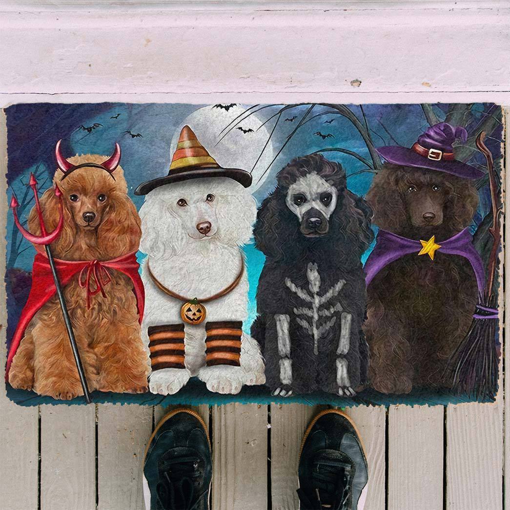 Poodle Dog Halloween Doormat