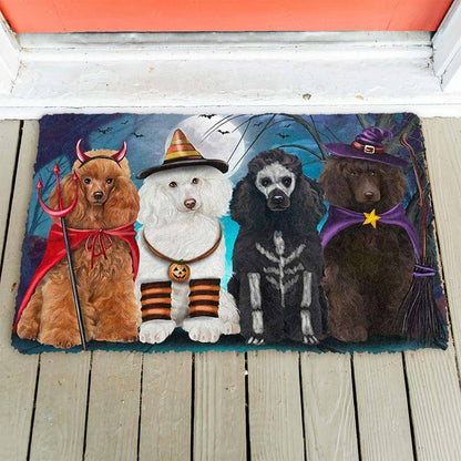 Poodle Dog Halloween Doormat