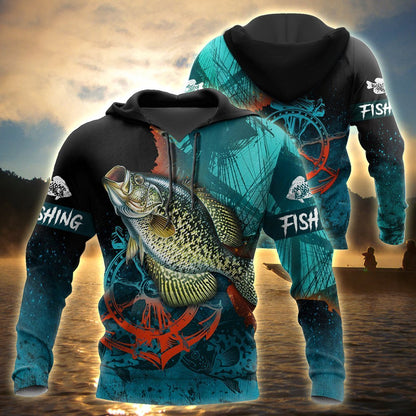 Crappie on the helm 3D all over printing shirts for men and women TR110100 - Amaze Style™-Apparel