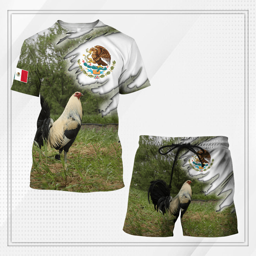Mexican Rooster T-shirt and Short 3D All Over Printed HHT13052107