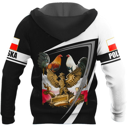 Personalized Polska Rooster 3D All Over Printed Unisex Hoodie