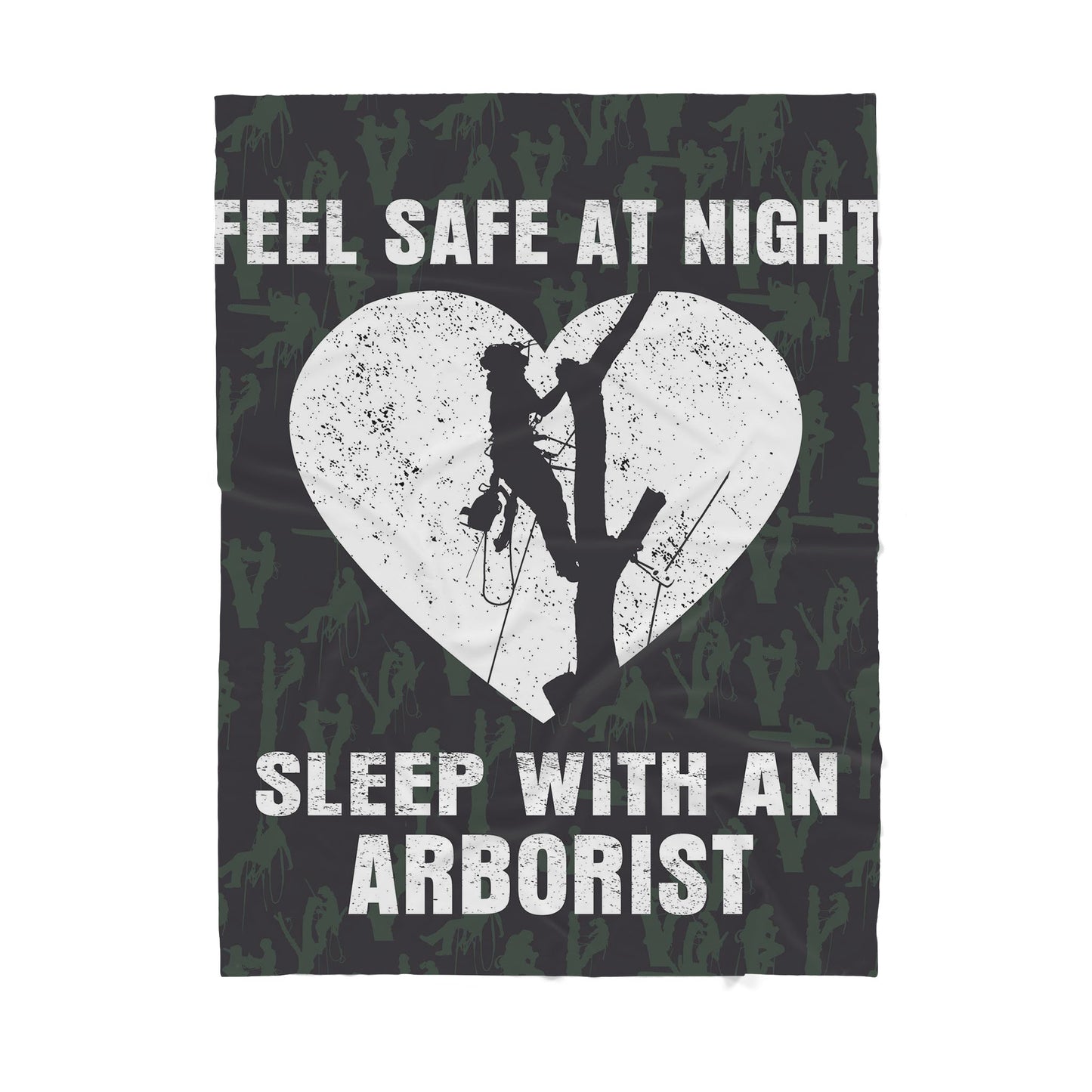 Custom Sherpa Arborist Blanket - Feel Safe At Night Sleep With An Arborist MEI