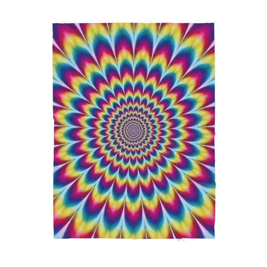 Colorful Hippie Pattern Sherpa Blanket
