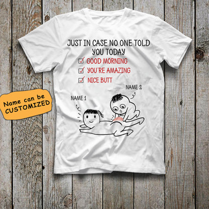 Standard T-shirt - Personalized Valentine Gift For Him/ Gift For Her- Just in case- Funny XT