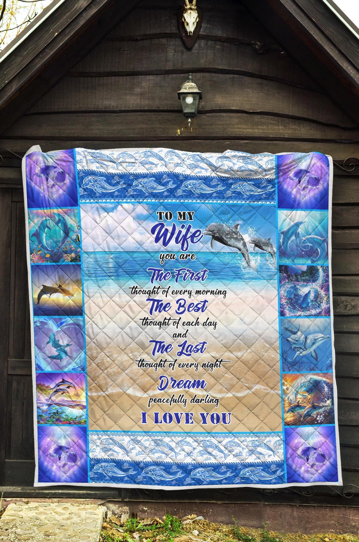 Beautiful Dolphin Couple Quilt NTN08142002-MEI