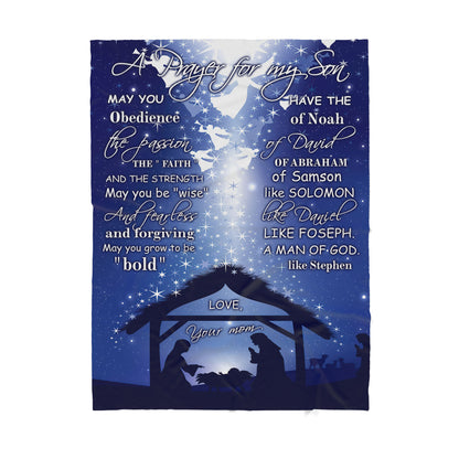 Jesus Prayer for My Son Sherpa Blanket TT
