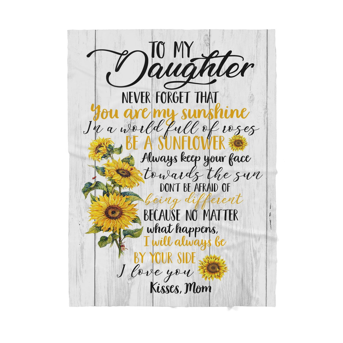 Custom Blanket To My Daughter - Gift For Daughter - Sherpa Blanket TA