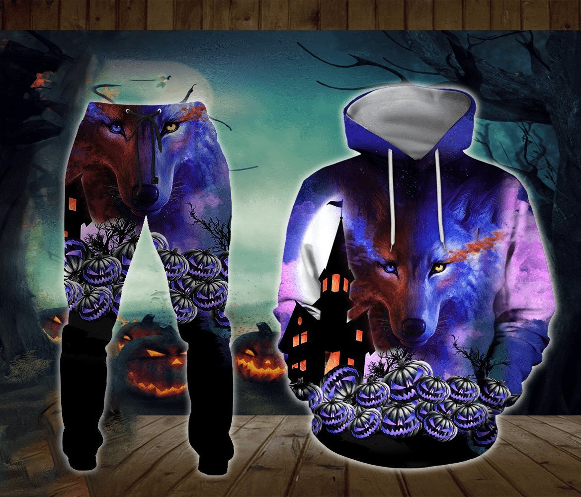 Halloween Wolf 3D All Over Printed Unisex Shirts