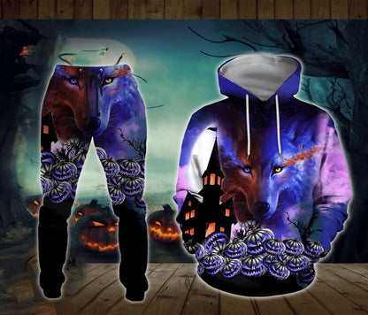 Halloween Wolf 3D All Over Printed Unisex Shirts