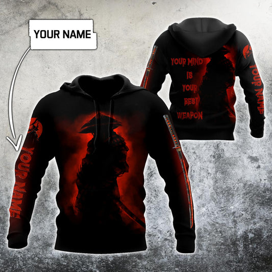 Customize Name Samurai Tattoo Japan 3D All Over Printed Unisex Shirt