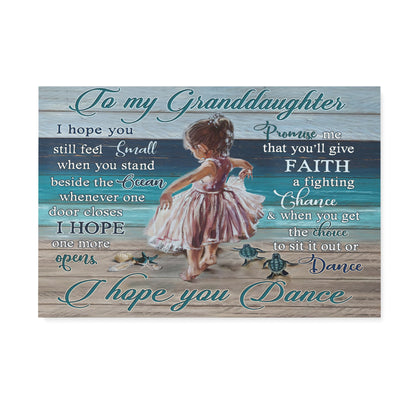 Beach Canvas To My Granddaughter