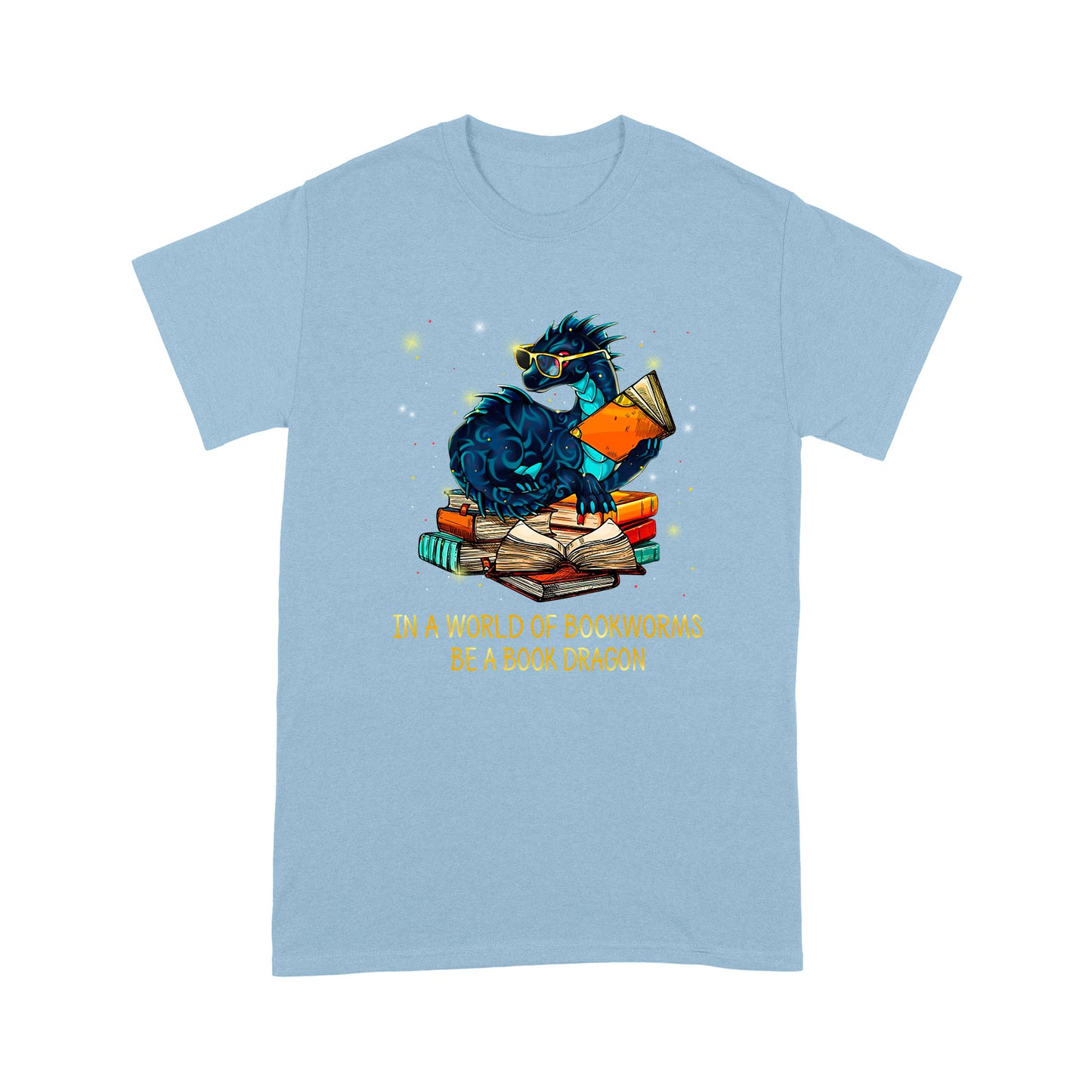 Dragon T-shirt In A World Of Bookwoems Be A Book Dragon MEI