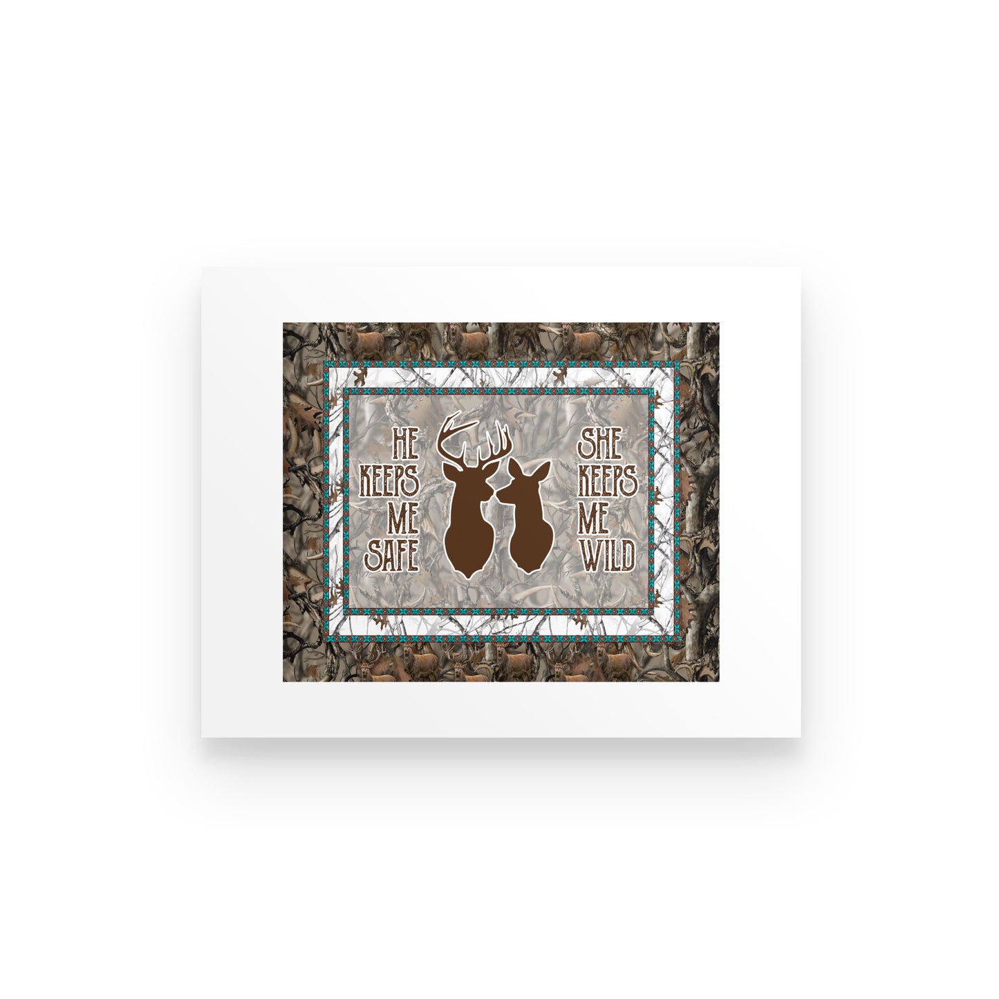 Deer Couple Canvas- Wedding Anniversary TA