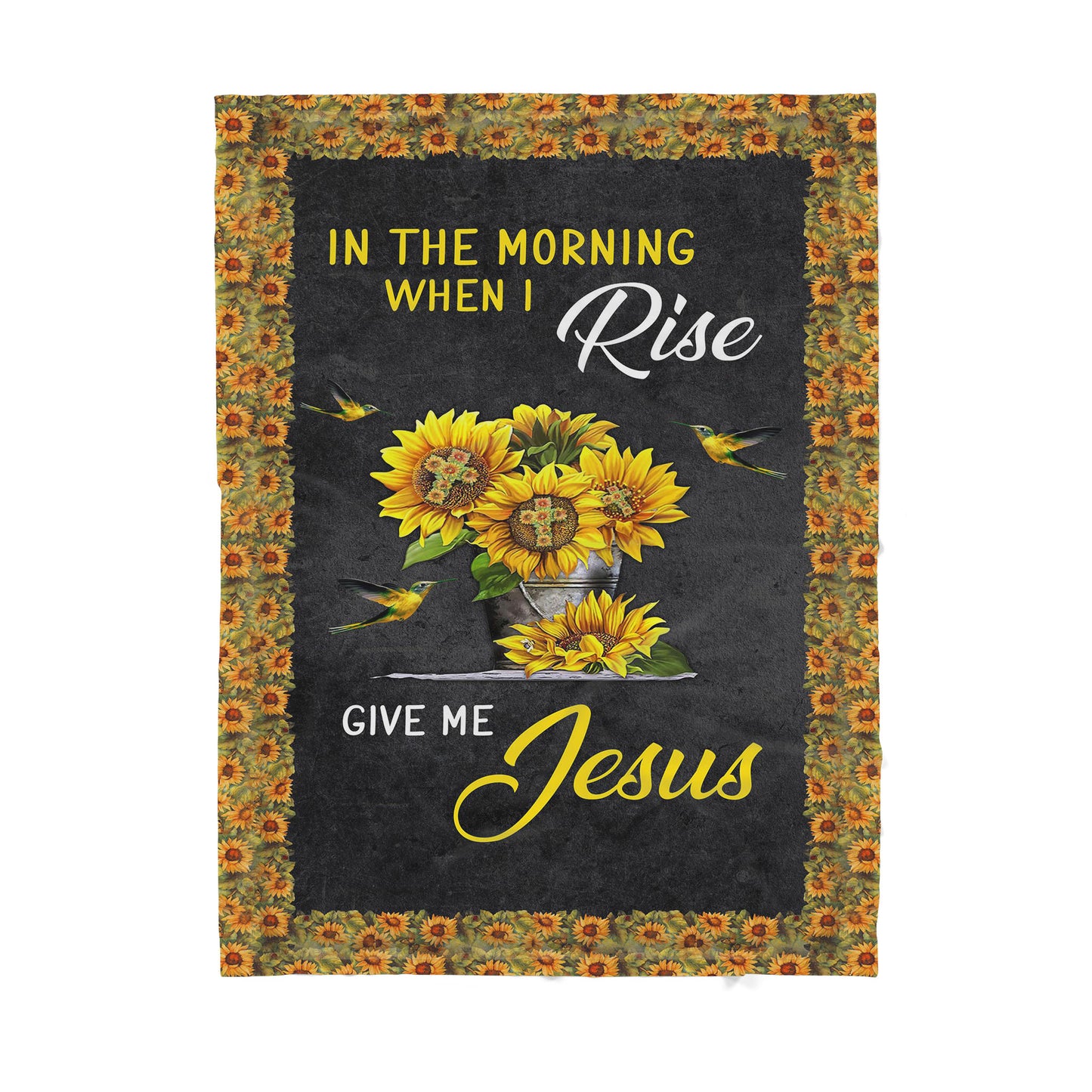 Jesus Sunflower Sharpa Blanket TA