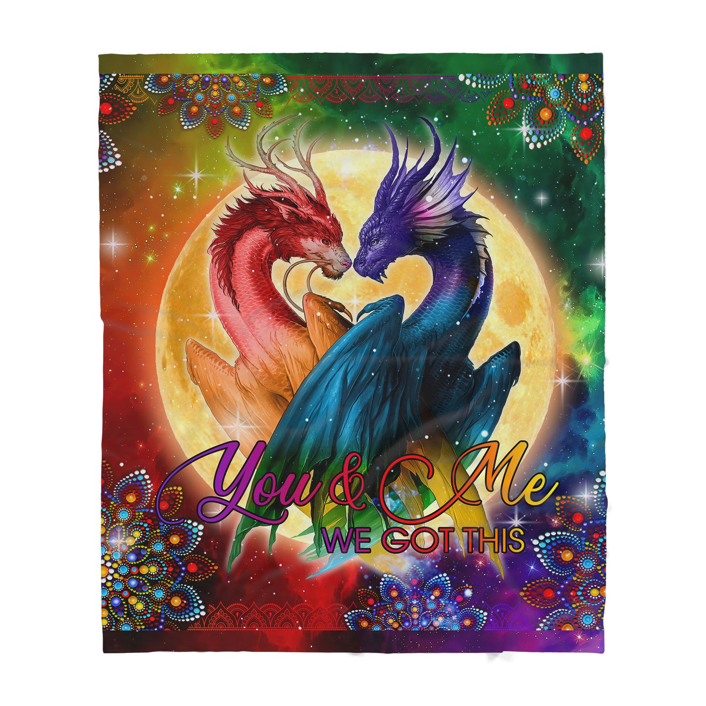 Dragon Couple Sherpa Blanket TP