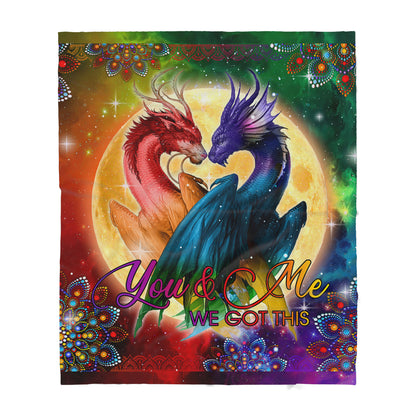 Dragon Couple Sherpa Blanket TP
