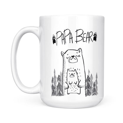 Best Gift For Dad White Mug Dad Papa Bear
