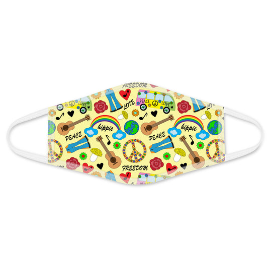 Hippie All Over Print Face Mask PL