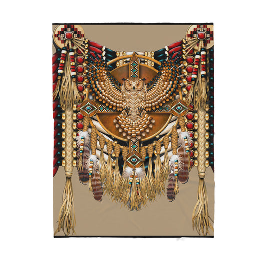 Custom Blanket Native Owl Sherpa Blanket TQH