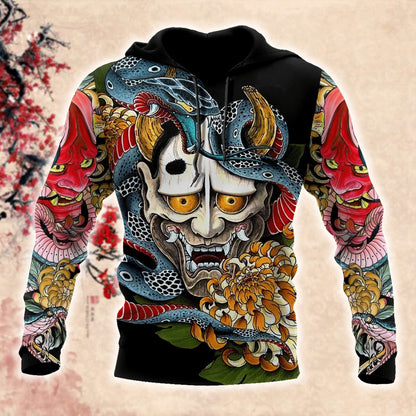 Japan Mask 3D All Over Printed Unisex Shirts