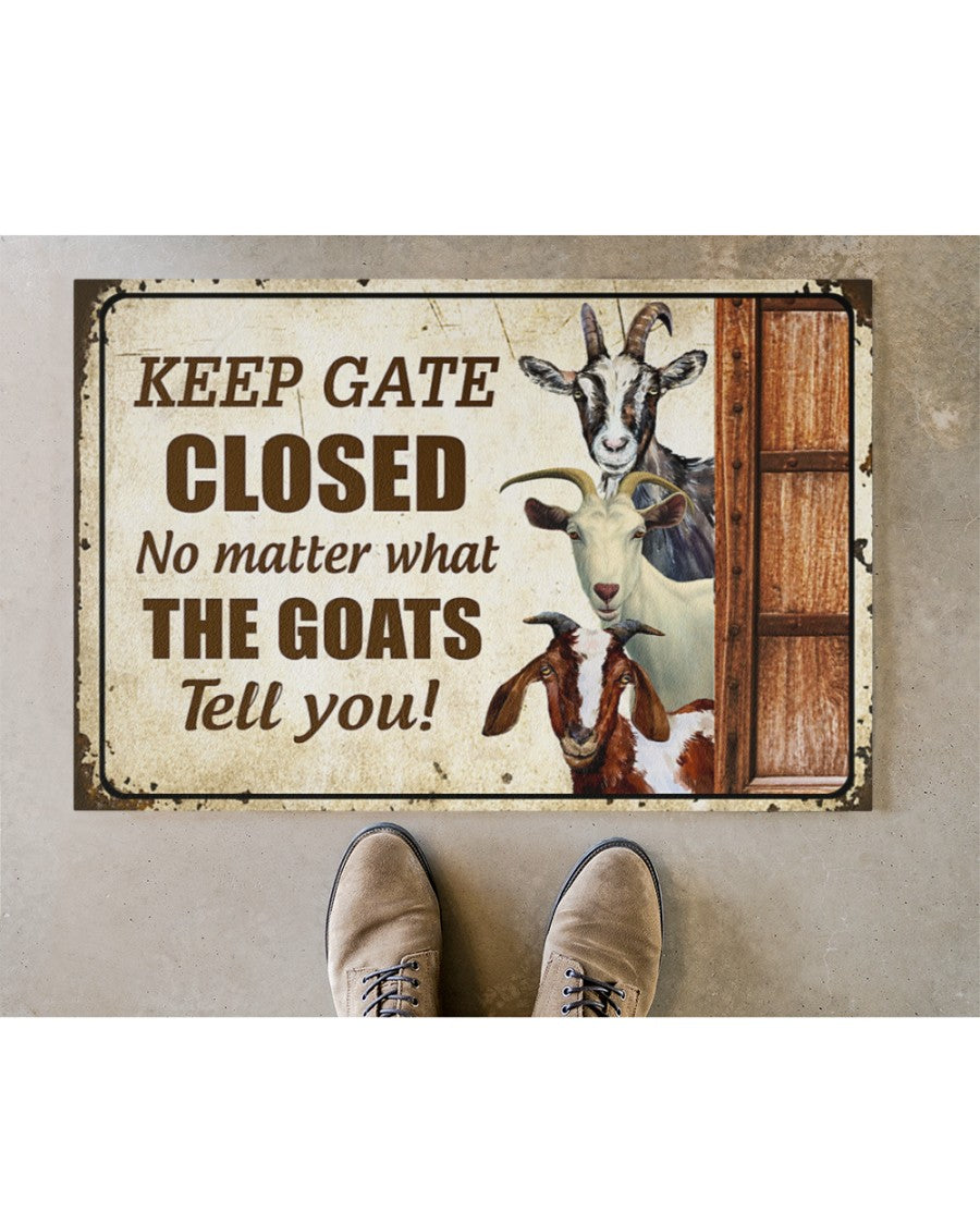 Goats Keep Gate Closed Doormat Welcome Mat, Best Gift For Home Decoration