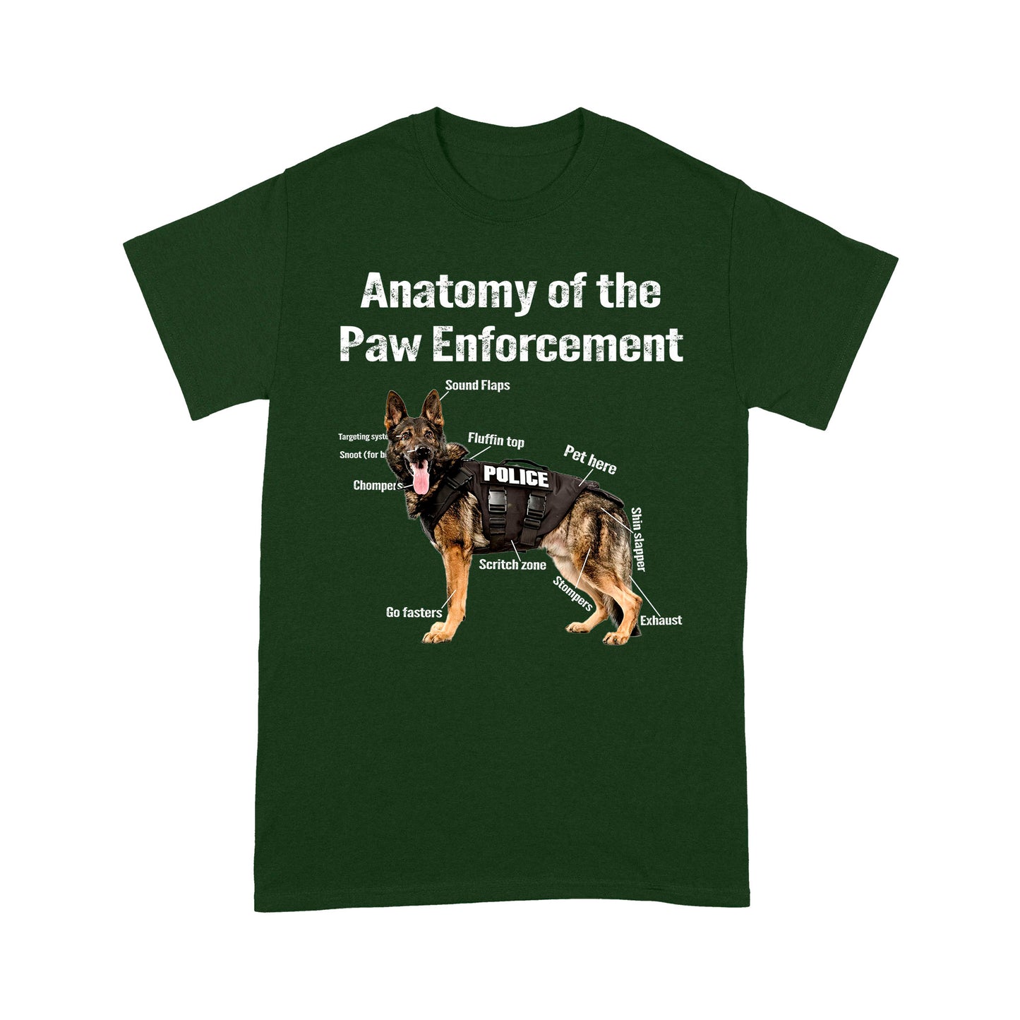 Gifts For Police Dog Anatomy Of The Paw Enforcement Classic T-Shirt