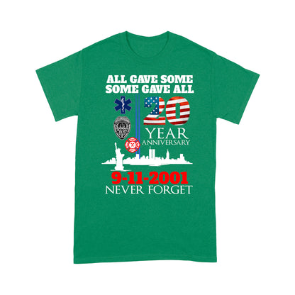 Never Forget 20th Anniversary V-Neck T-Shirt, Best Gifts For Police Officers