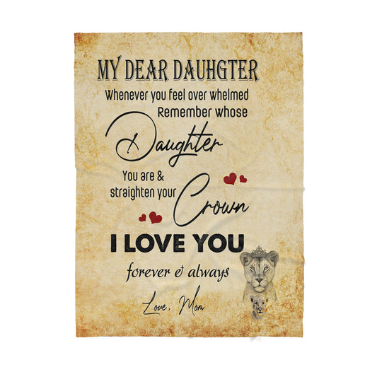 Custom Blanket To My Daughter - Gift For Daughter - Sherpa Blanket TA
