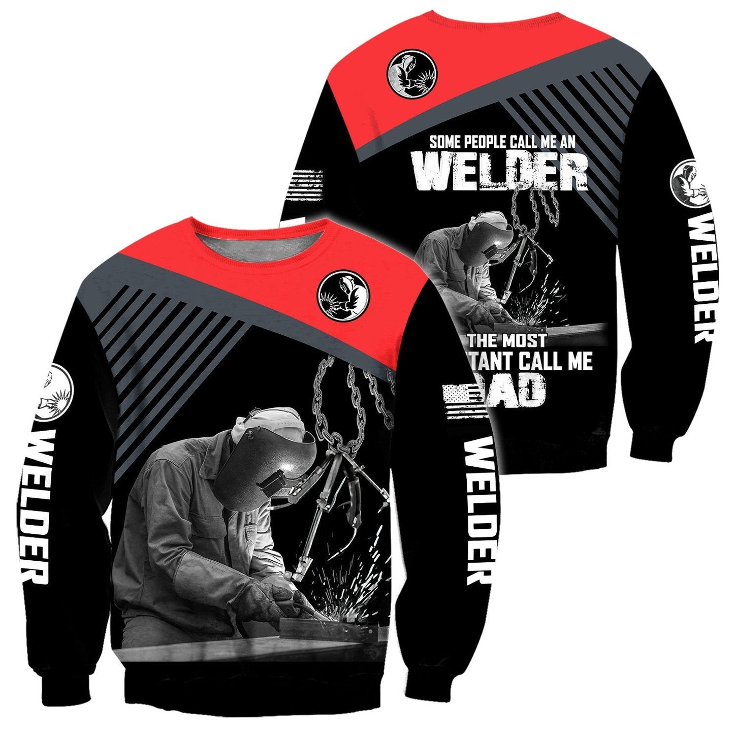 Premium Unisex All Over Printed Welder Dad Shirts MEI