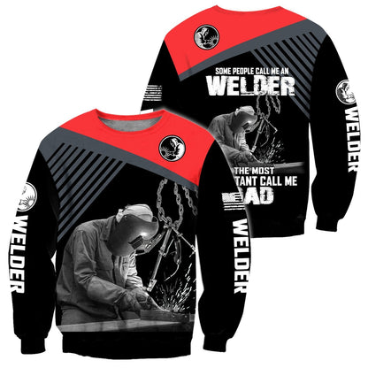 Premium Unisex All Over Printed Welder Dad Shirts MEI