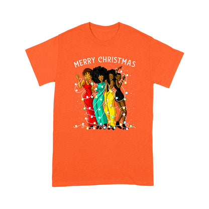 Merry Christmas Black Girls T-shirt MEI