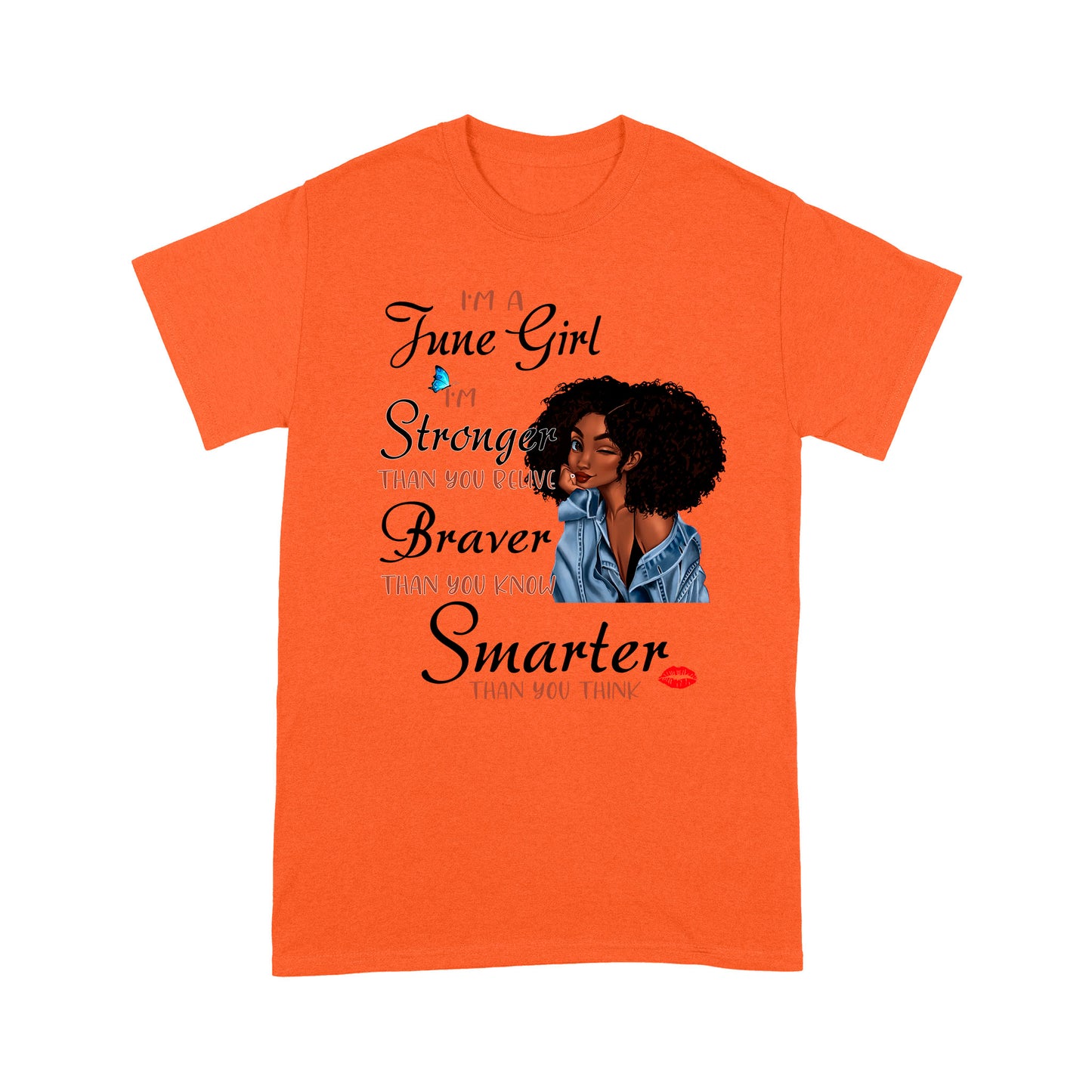 June Black Girl T shirt DL - African Girl T-shirt