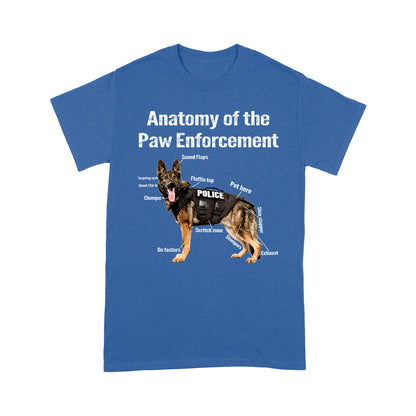 Gifts For Police Dog Anatomy Of The Paw Enforcement Classic T-Shirt