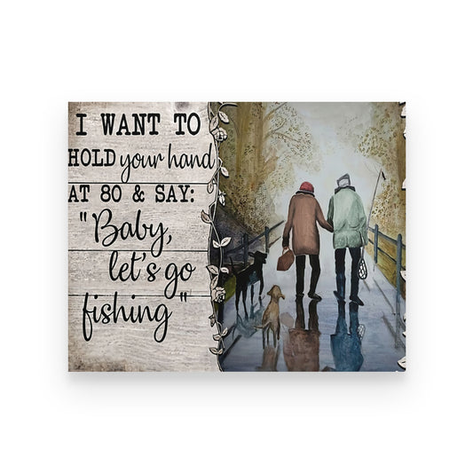 Fishing Couple Canvas- This Is Us- Wedding Anniversary TA